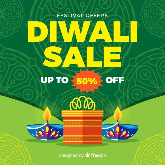 Happy diwali sale background