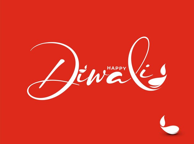 Happy Diwali text design Abstract vector illustration