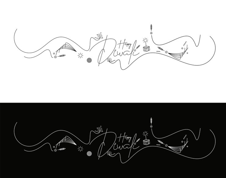 Free Vector happy diwali text design abstract vector illustration