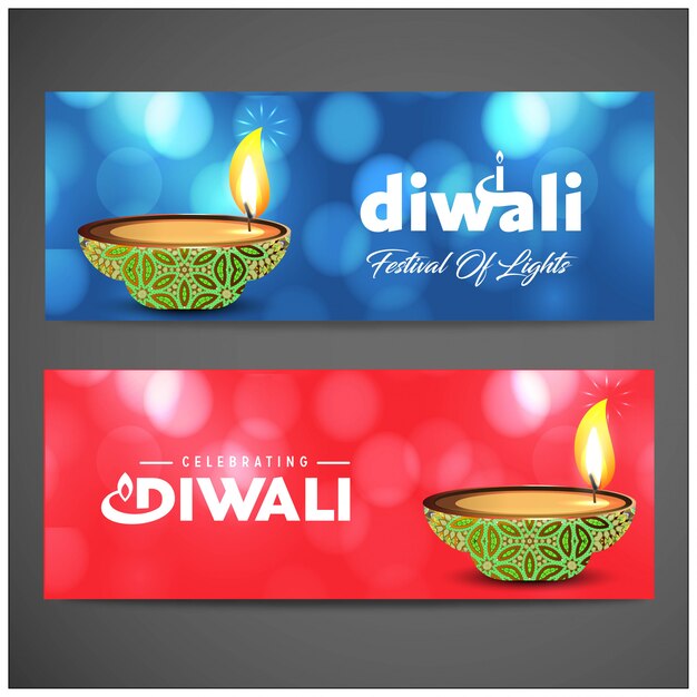 Happy diwali with creative design and typography vector