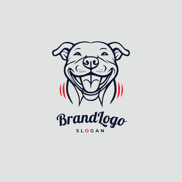 Vettore gratuito happy dog logo