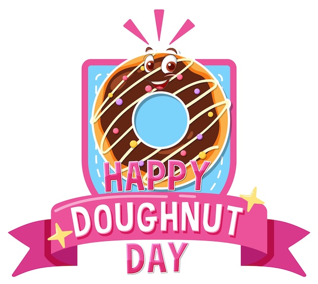 Happy doughnut day in june logo