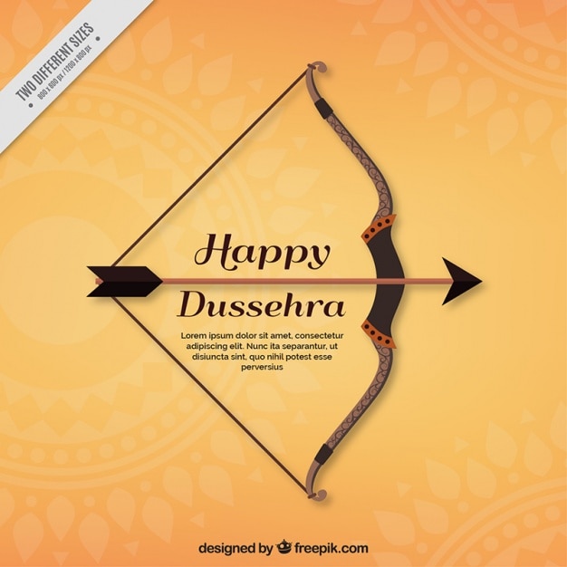 Happy dussehra background with bow