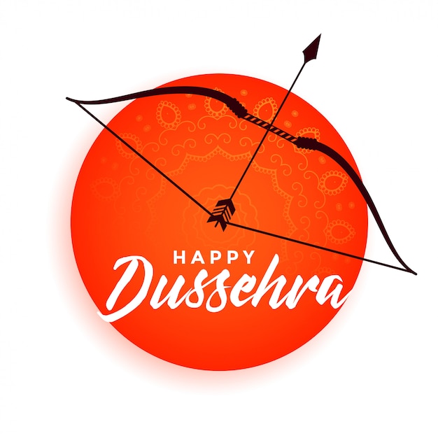 Happy dussehra bow and arrow decorative background