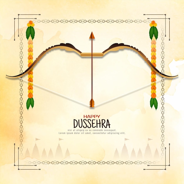 Free vector happy dussehra cultural festival celebration background vector