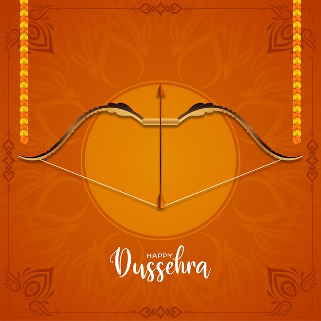Happy Dussehra культурный фестиваль приветствие дизайн фона