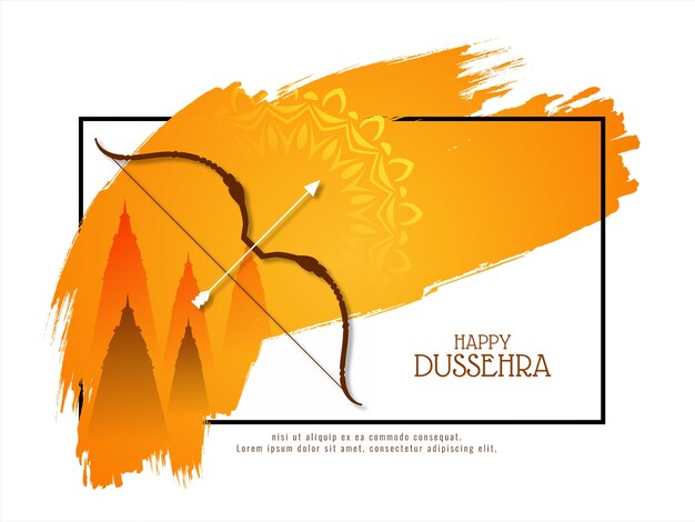 Happy Dussehra festival celebration beautiful background vector