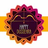 Бесплатное векторное изображение Поздравительная открытка фестиваля happy dussehra