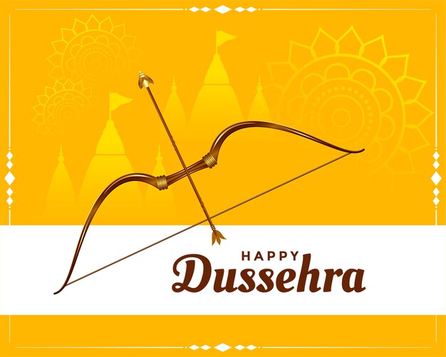 Happy dussehra festival wishes greeting card 