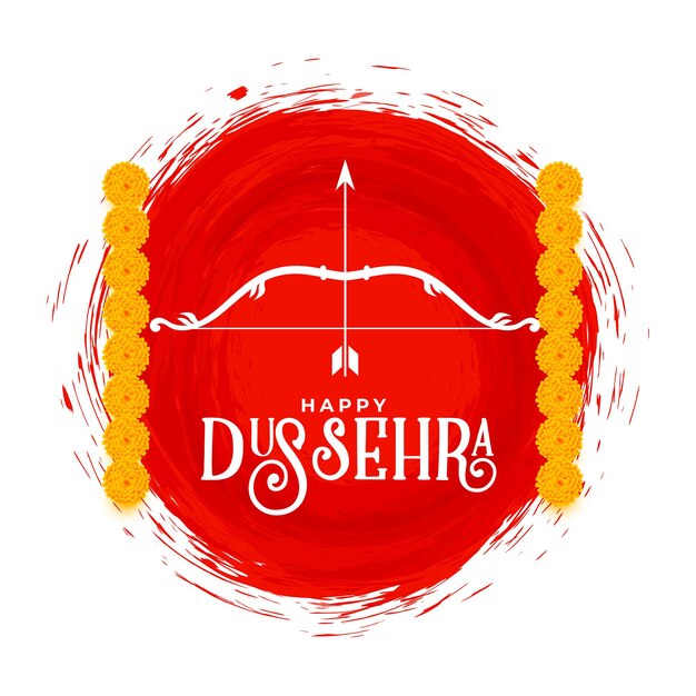 Free vector happy dussehra hindu culture card design