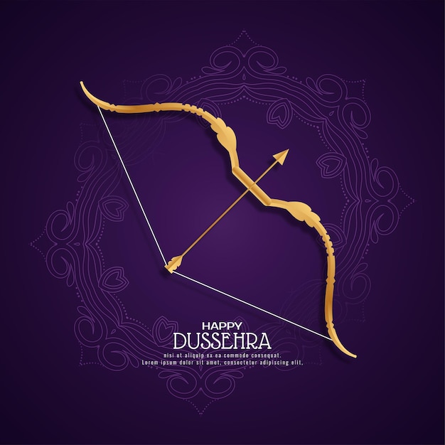 Happy Dussehra Indian festival greeting background vector