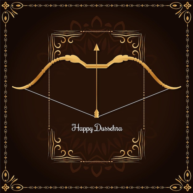 Free vector happy dussehra indian hindu festival greeting background vector