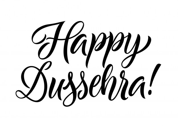 Happy dussehra lettering