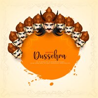 Free vector happy dussehra traditional cultural festival background design