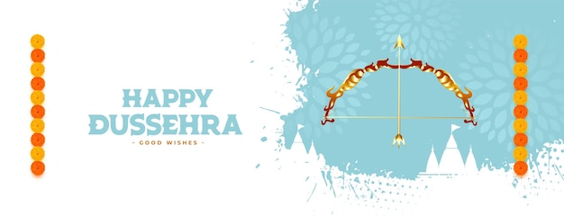 Happy dussehra traditional festival card design