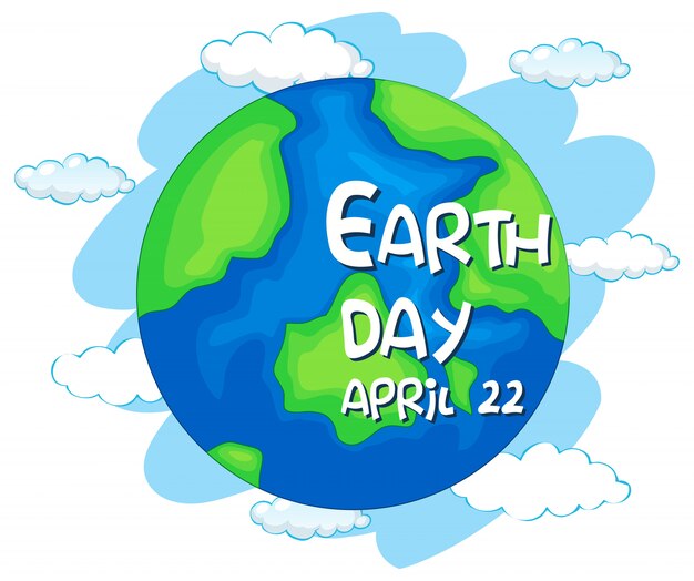 Free Vector happy earth day, april 22