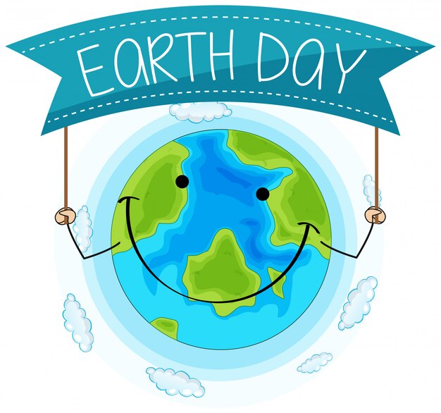 Free vector happy earth day concept