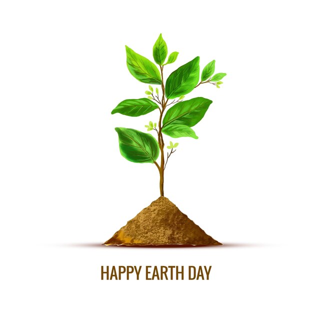happy earth day eco friendly concept design