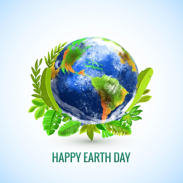 Happy earth day for environment safety celebration design