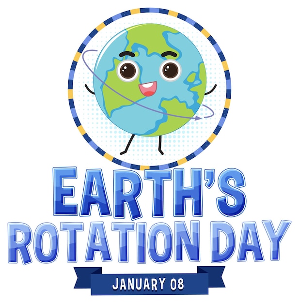 Free vector happy earths rotation day banner design