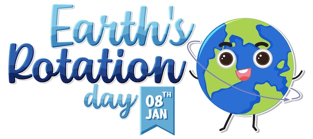 Free vector happy earths rotation day banner design