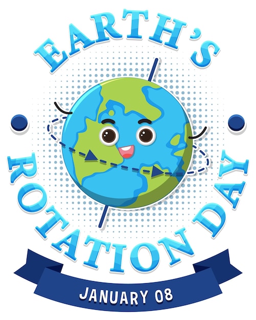 Free vector happy earths rotation day banner design