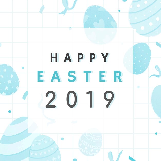 Happy Easter 2019 card design