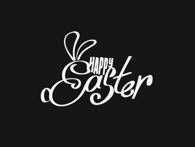 Free vector happy easter 3d text design elements