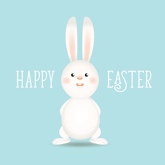 Free vector happy easter bunny