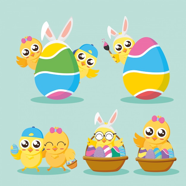 Free vector happy easter card