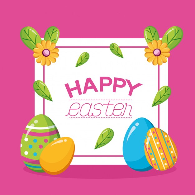 Happy easter celebration illustration