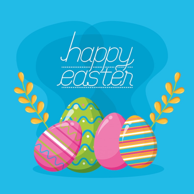 Happy easter celebration illustration