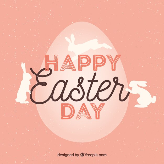 Free vector happy easter day background in flat style