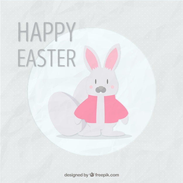 Free vector happy easter day background in paper