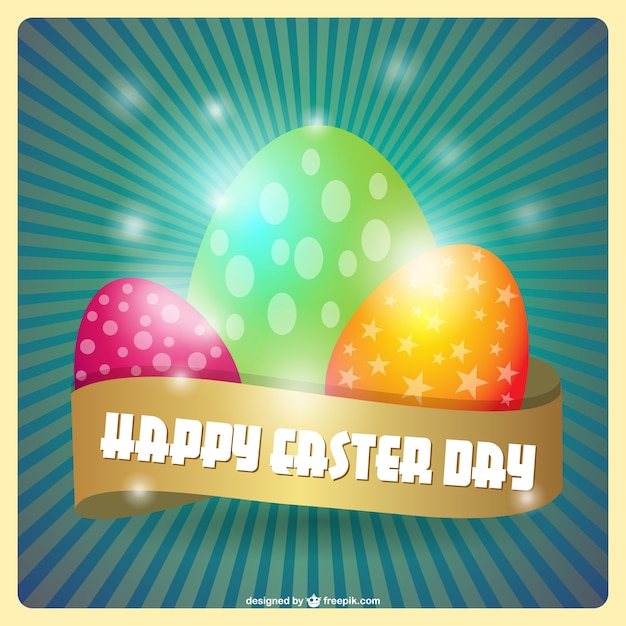 Happy easter day card