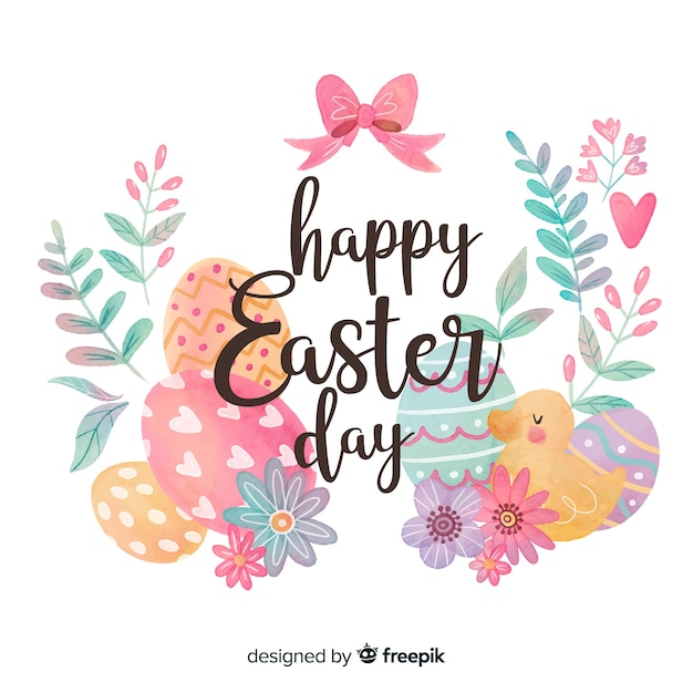 Free vector happy easter day