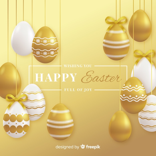 Free vector happy easter day