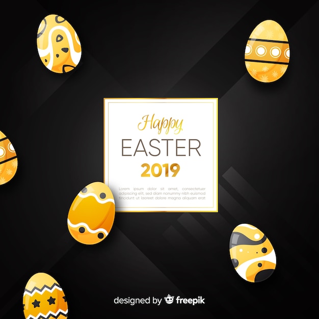 Free vector happy easter day