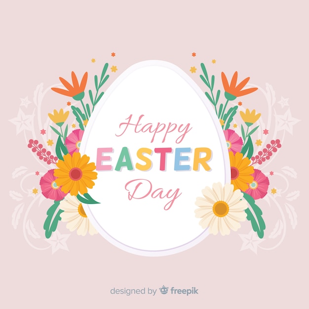 Free vector happy easter day