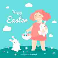 Free vector happy easter day