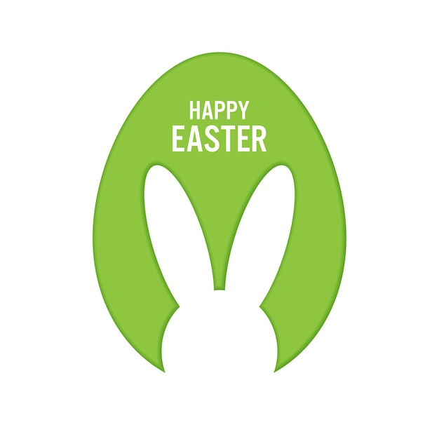 Happy Easter greeting card with simple design