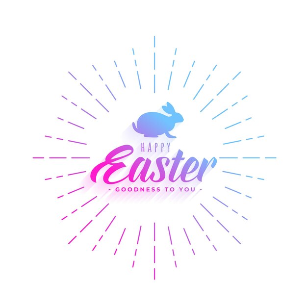 Happy easter holiday greeting colorful design