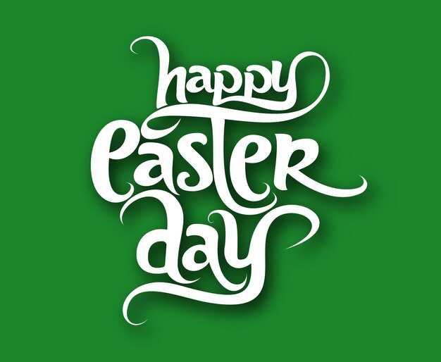 Happy Easter Text Design Elements