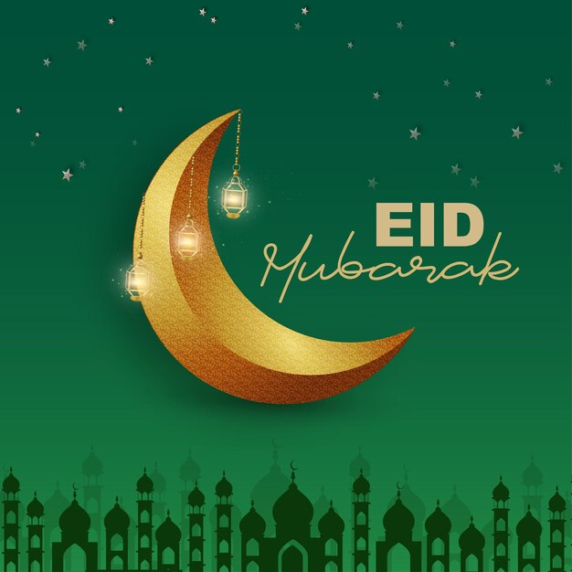 Happy Eid Greetings Islamic Social Media Banner Background