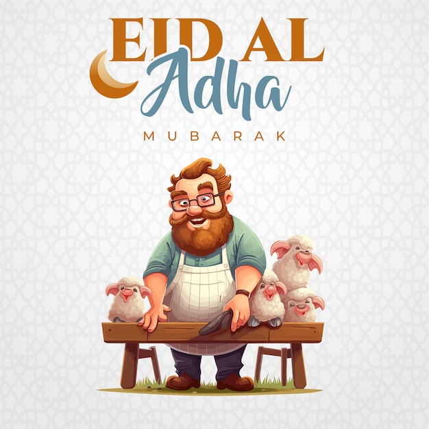 Free vector happy eid mubarak vector illustration