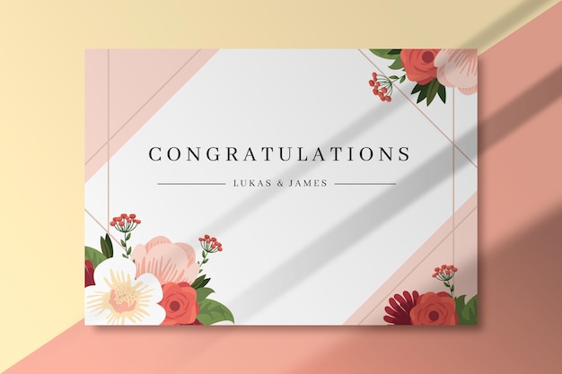 Happy engagement card template