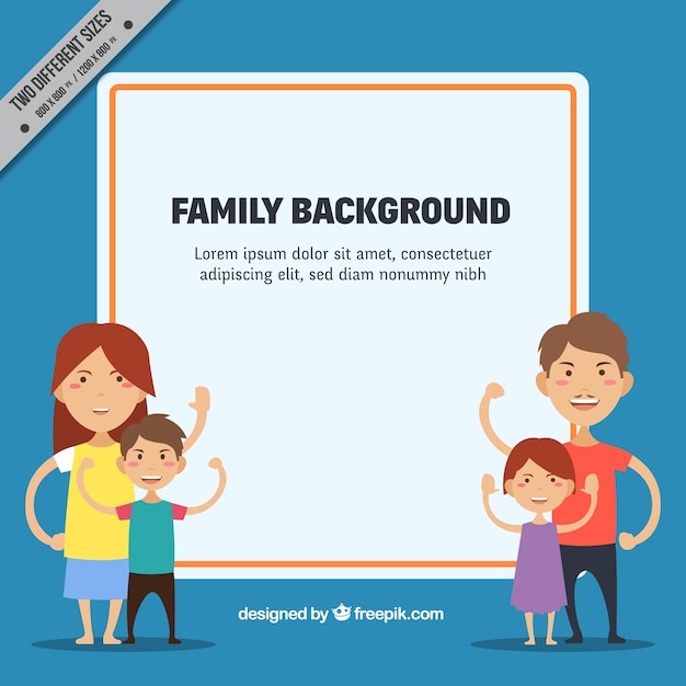 Free vector happy family background greeting