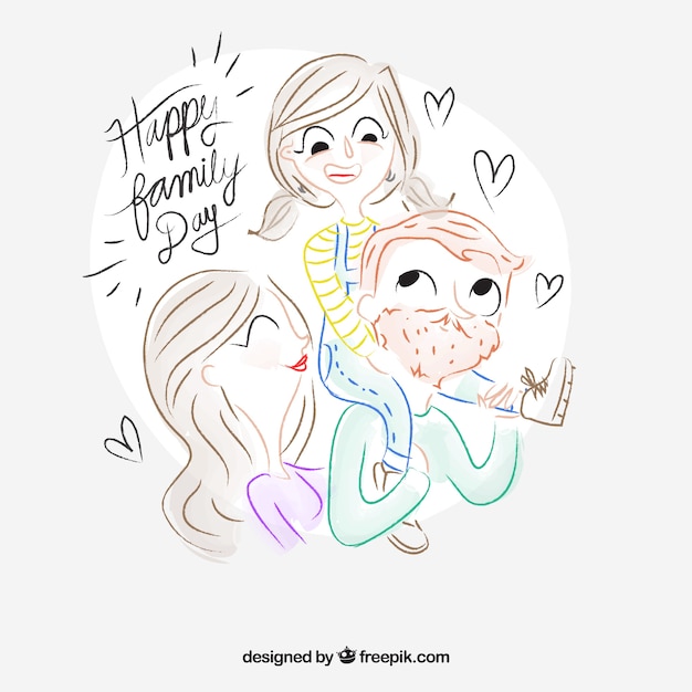 Free vector happy family background