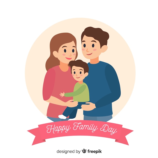 Free vector happy family day