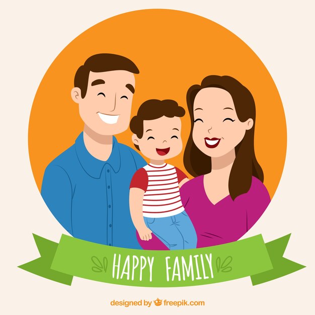 Happy family portrait background